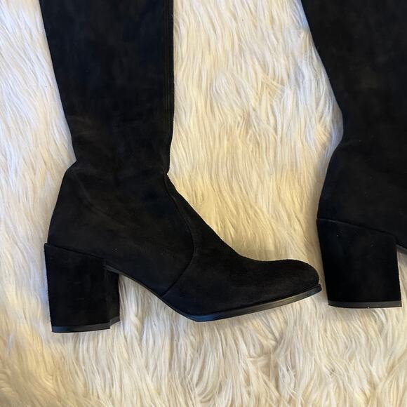 Stuart Weitzman Tieland Over The Knee High Boots Suede Block Heel Thigh High - Picture 6 of 16